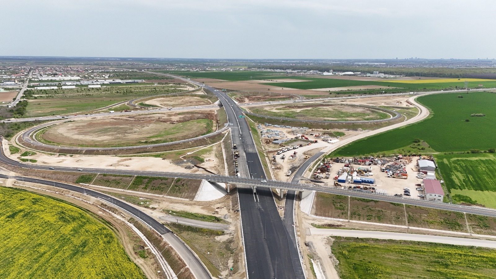 Aerial view of the A0 South Lot 3 interchange